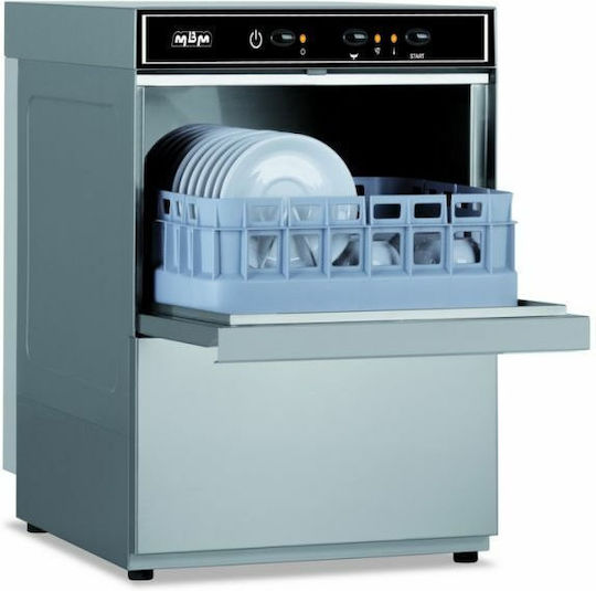 MBM Електрическа съдомиялна машина за чаши LB350D LB355D Еднофазен Ш40xД48xВ65см с кошница 350x350мм