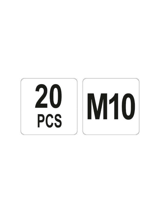 Yato Πριτσίνια Σιδήρου M10mm 20τμχ