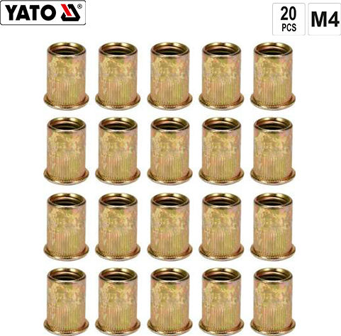 Yato Nituri Din Fier M4x4mm 20 Bucăți