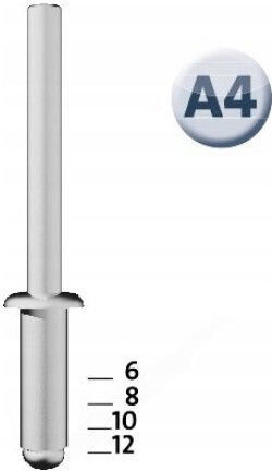 Novus Πριτσίνια Αλουμινίου M4x8mm 70τμχ
