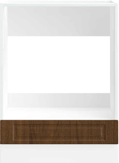 Porto Ντουλάπι Κάτω Φούρνου Καφέ Δρυς 60x46x81.5εκ.