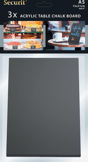 Securit Tabletop Chalk Board 3 Pieces 21.5x15cm