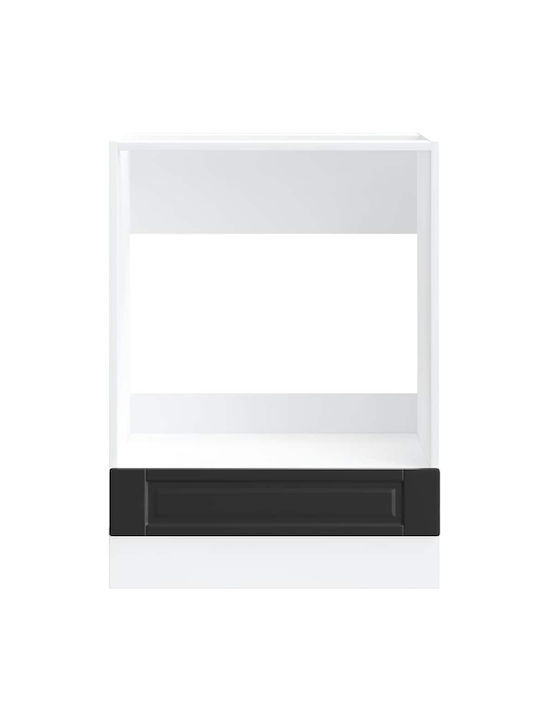 Porto Ντουλάπι Κάτω Φούρνου Μαύρο 60x46x81.5εκ.