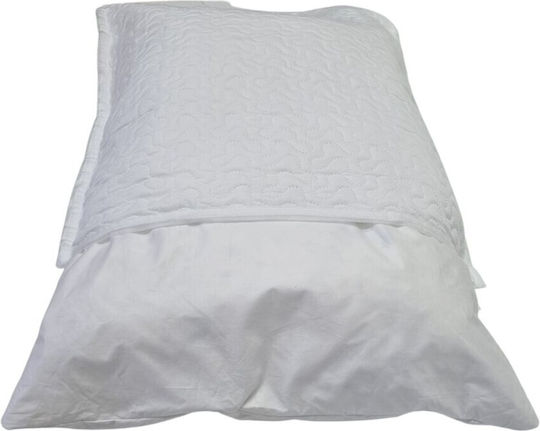 Pucioasa Set Protecții pentru Pernă Impermeabile Matlasat Albe 70x70cm.