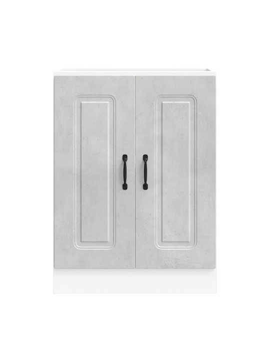 Kalmar Spülbeckenschrank Grey Concrete 60x46x81.5Stück