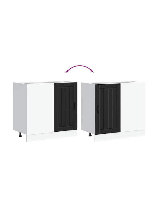 Lucca Dulap pentru Chiuvetă Negru 80x46x81.5buc