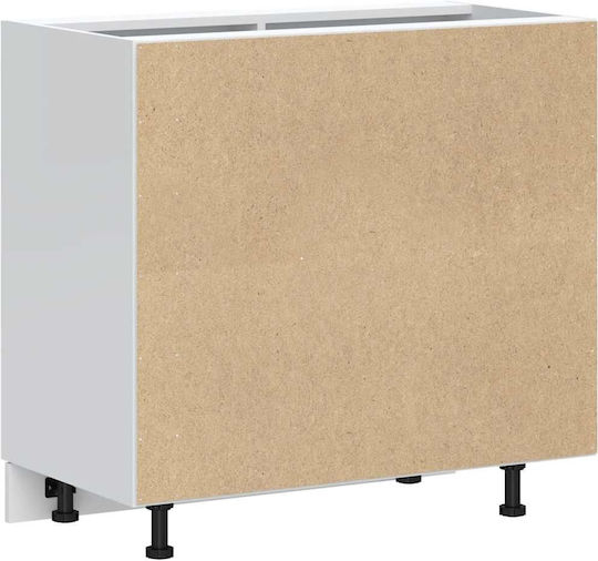 Lucca Ντουλάπι Νεροχύτη Μαύρο 80x46x81.5εκ.