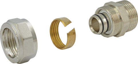 Male Pipe Niple Fittings Multilayered Pipe Φ16Χ1/2"Χ2.0