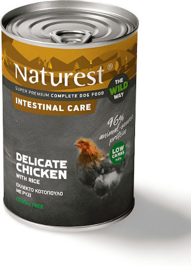Naturest Intestinal Care Hrană Umedă pentru Câini în Conservă cu Pui și Orez fără Cereale 400gr