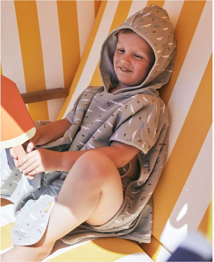 Fresk Kids Beach Poncho Green 59 x 59cm