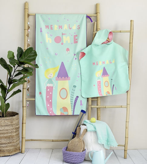 Kid's Poncho Mermaid's Home Nima Home Microfiber 05-08