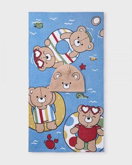 Mayoral Beach Towel Boy Bear Print
