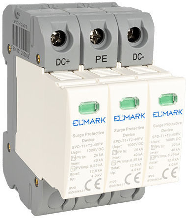 Elmark 3-Poles Inspired T1 / T2 Panel Lightning Protection