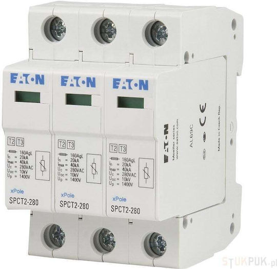 Eaton Blitzschutztafel Typ T2 Dreipolig Maximale Entladungsstromstärke 20kA