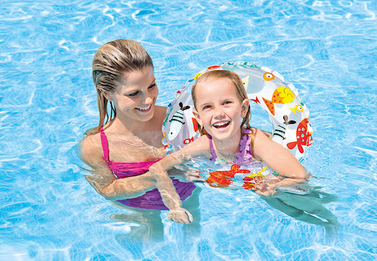 Intex Lively Print Παιδικό Σωσίβιο Κουλούρα Λευκό Lively Print