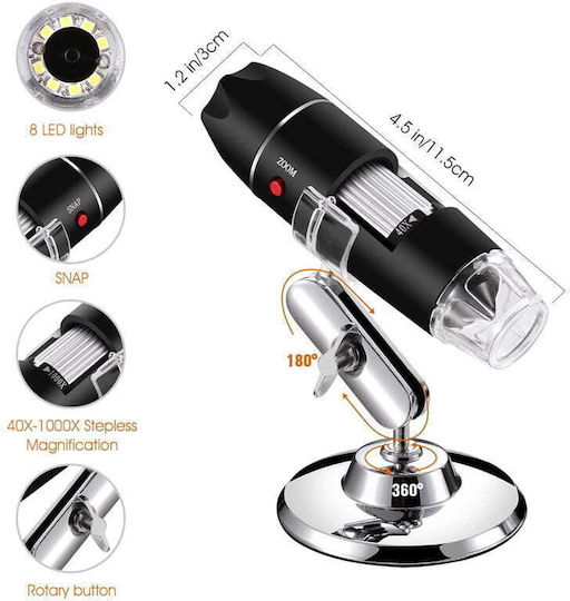 Digital Monocular Microscope USB 1600xx