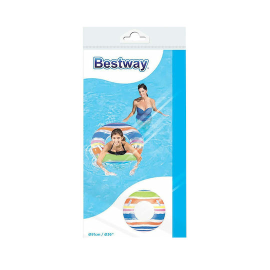 Bestway Kinder Schwimmring mit Griffen und Durchmesser 91cm. ab 10 Jahren