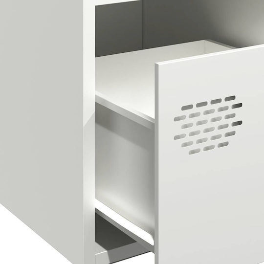 Метален Бюро Шкаф Бял 35x39x73.5см