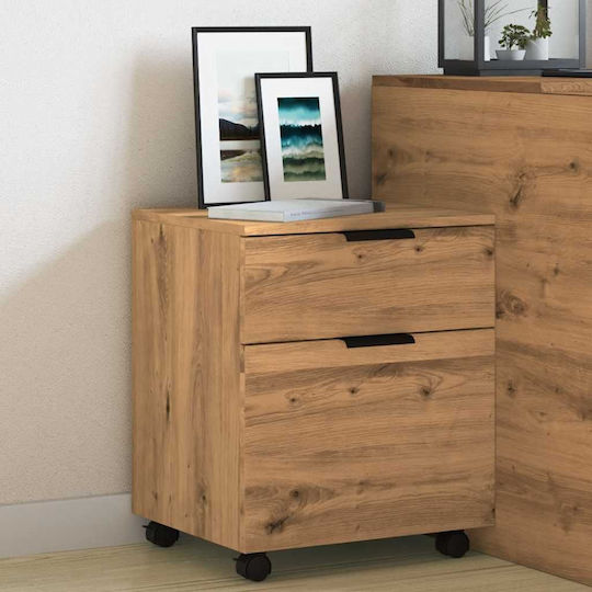 Κινητό Ντουλάπι Αρχείων Vidaxl Τροχούς Artisan Oak