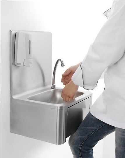 Hendi Professionelle Handwaschstation Wandmontage mit Fußventil 810309 34x40x59.5cm