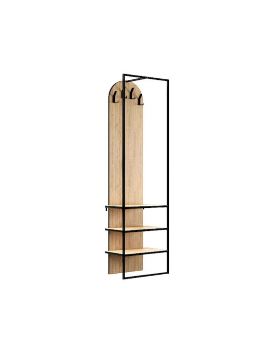 Archy Мебели за антре със Закачалка и Шкаф за Обувки Sapphire Oak 53x31.7x180см