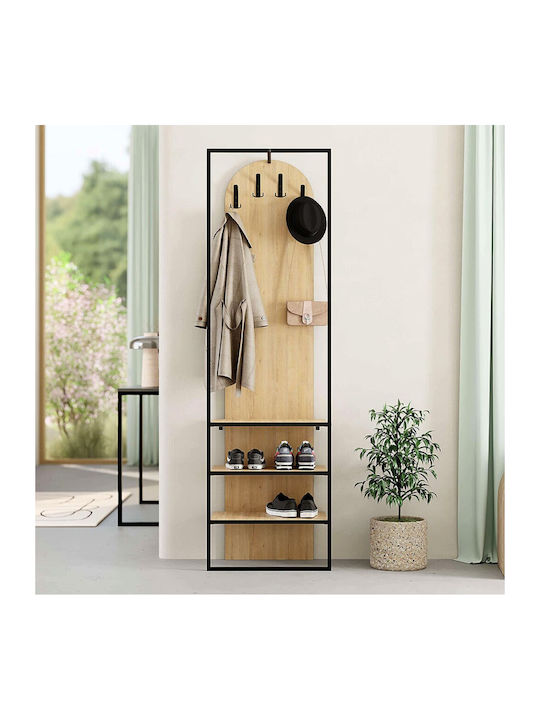 Archy Мебели за антре със Закачалка и Шкаф за Обувки Sapphire Oak 53x31.7x180см