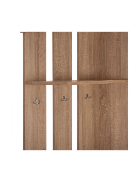 Dulce Eingangsmöbel mit Spiegel / Garderobe / Schuhschrank & Schrank Sonoma 120x45x210cm