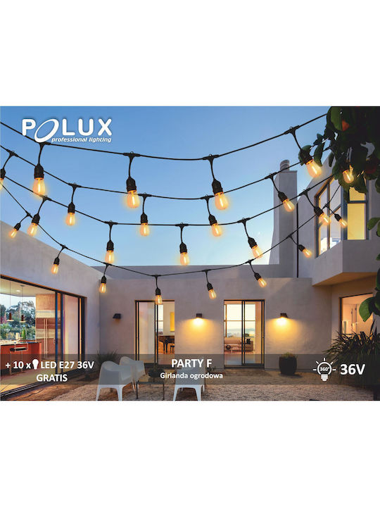 Polux Garland Lights Exterior 5.6m
