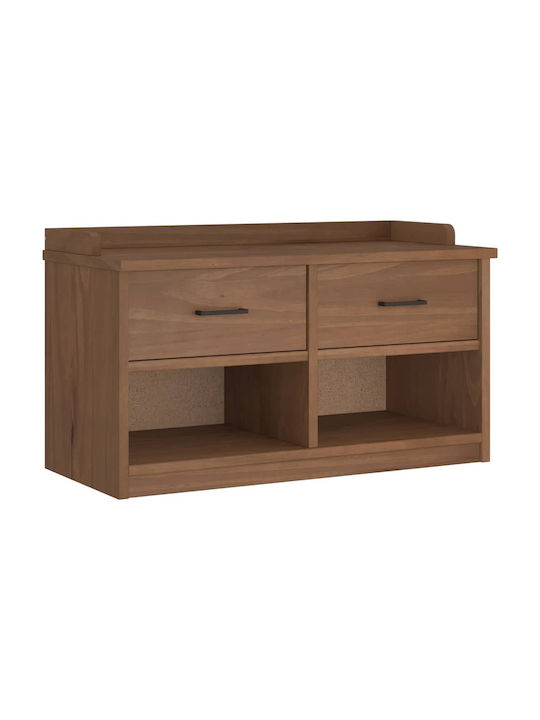 Sandens Entry Furniture with Shoe Rack & Bench Pine 87x40x50cm