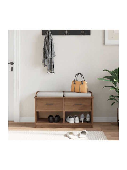 Sandens Entry Furniture with Shoe Rack & Bench Pine 87x40x50cm
