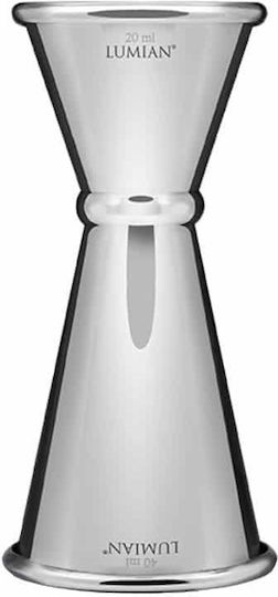 Lumian Japanese Διπλή Μεζούρα Ποτών με Χωρητικότητα 20/40ml Silver