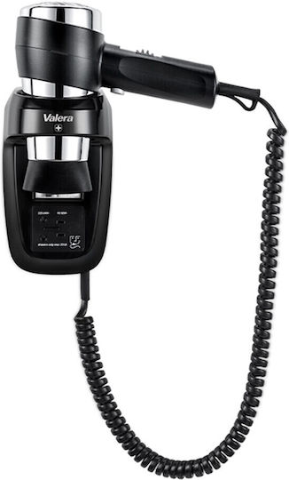 Valera Action Super Plus 1600 Сешоар за хотел Черен 1.6кВт със спираловиден кабел до 250см.