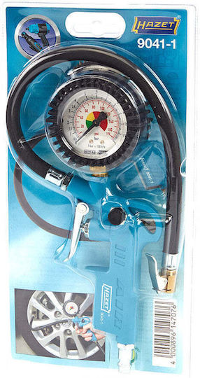 Hazet 9041-1 Air Pressure Gauge with Tyre Inflator Pistol 12bar