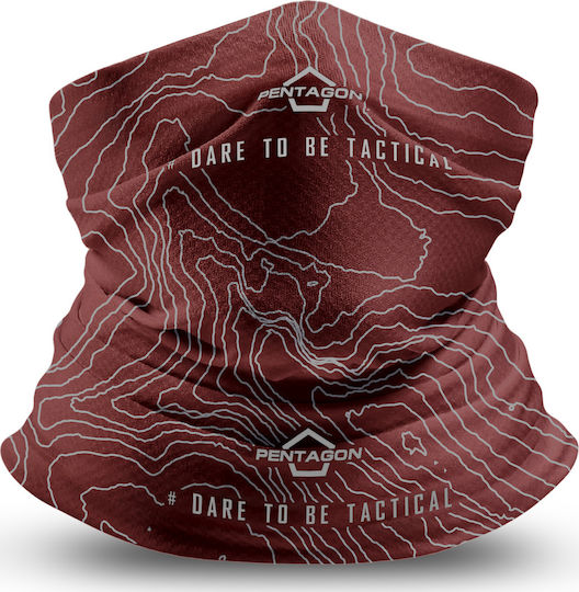 Pentagon Scarf Red Maroon Red
