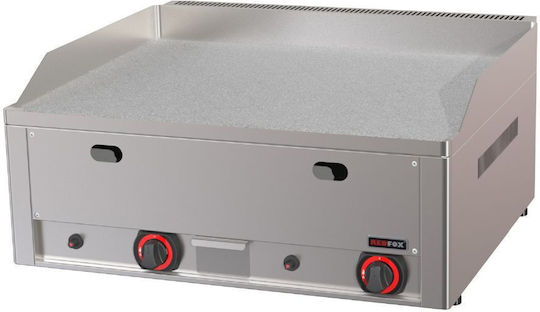 RM Gastro Redfox FTHC60G Commercial Flat Top LPG Chromium Griddle with Flat Plate 8kW 66x60x22cm