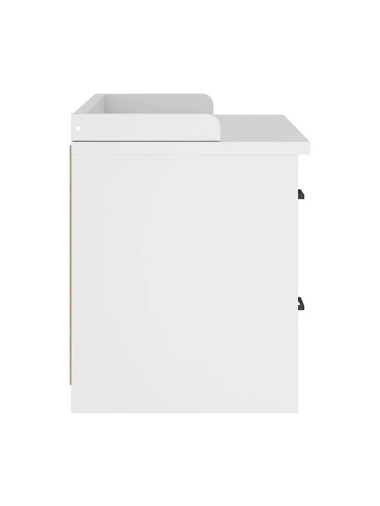 Sandens Mobilier de Intrare cu Dulap pentru Pantofi & Bancă Alb 87x40x50cm