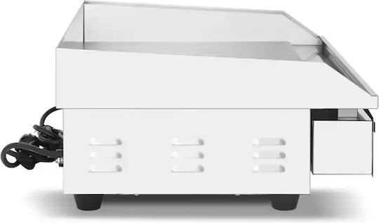 Dynamic Ηλεκτρικό Πλατώ Ψησίματος Χρωμίου 4.4kW με Λεία & Ραβδωτή Πλάκα