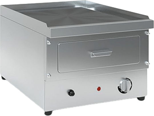 TzeTHan Electric Commercial Flat Top Griddle Cast Iron 39x52x30cm 3.2kW with Ribbed Grill Plate Tx3.5