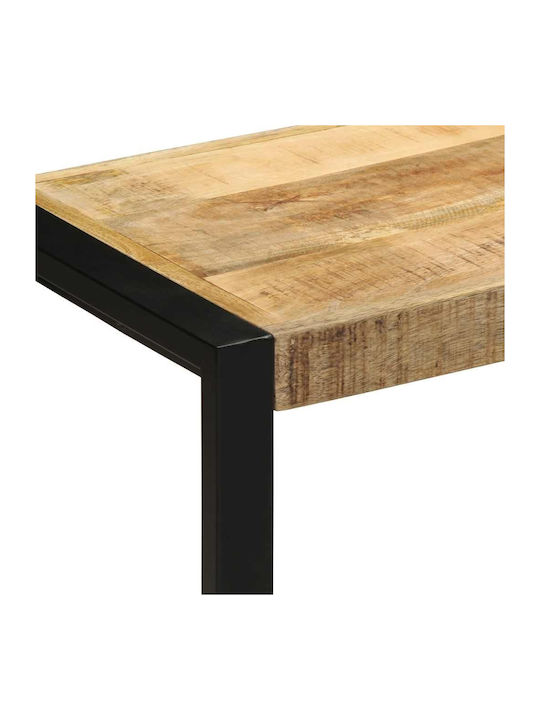Entry Furniture with Shoe Rack Raw Mango Wood 60x35x45cm