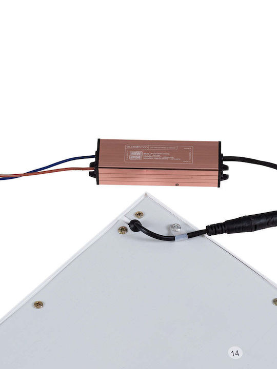 GloboStar Square Recessed LED Panel 48W with Natural White Light 4500K 60x60cm