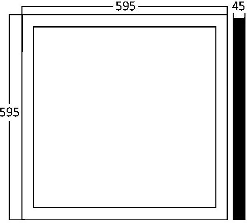 Braytron Εξωτερικό LED Panel 50W 60x60εκ.