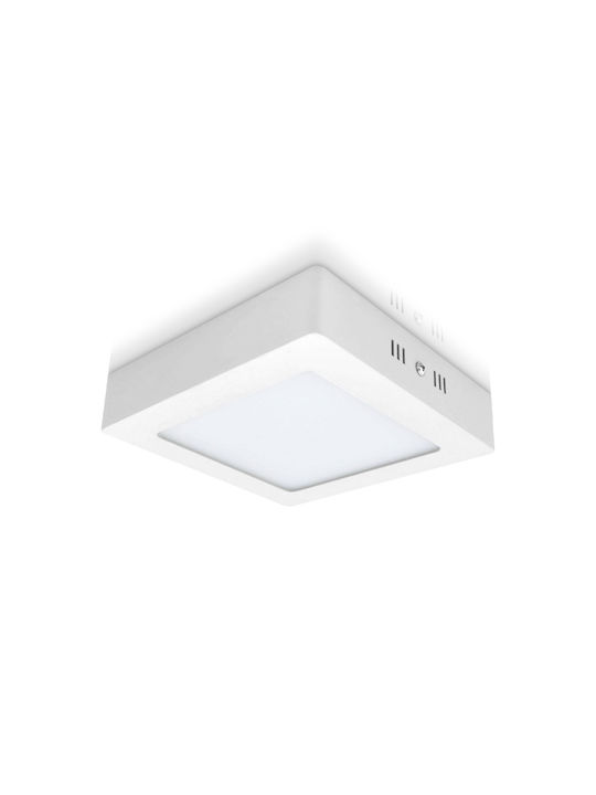 Fos me Τετράγωνο Εξωτερικό LED Panel 24W με Φυσικό Λευκό Φως 4000K 30x30εκ.