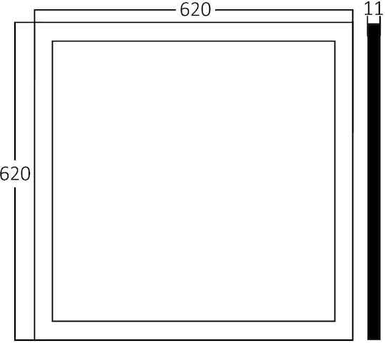 Braytron Χωνευτό LED Panel 36W