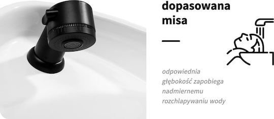 Chiuvetă pentru salon de coafură Gabbiano Porto-bm Bej