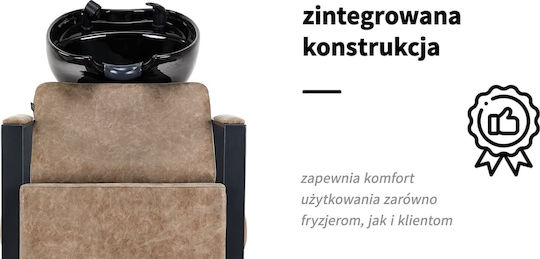 Modena Friseursalon Waschbecken Schwarz Antik
