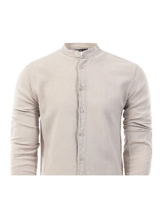 Langärmlig Leinen Hemd Beige