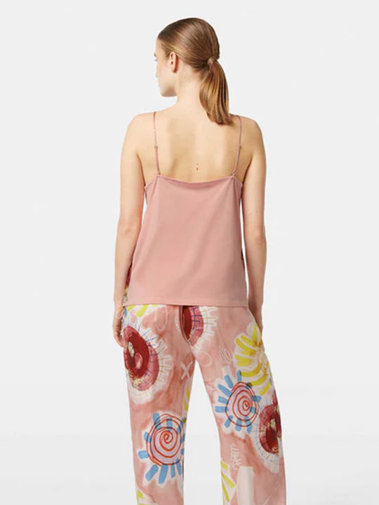 Women's Blouse Sleeveless Pink