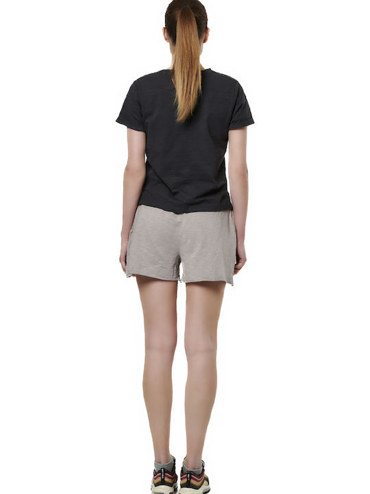 Slub Textured Women's Oversized T-shirt Black