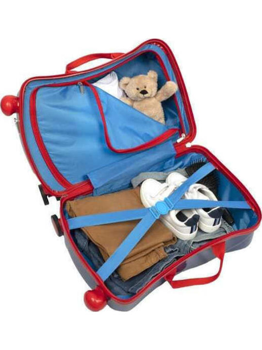 Chanos Kinder Kabinen Hart Blau mit 4 Räder Höhe 47cm