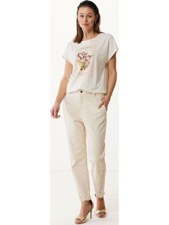 Women's Blouse Short Sleeve Off White